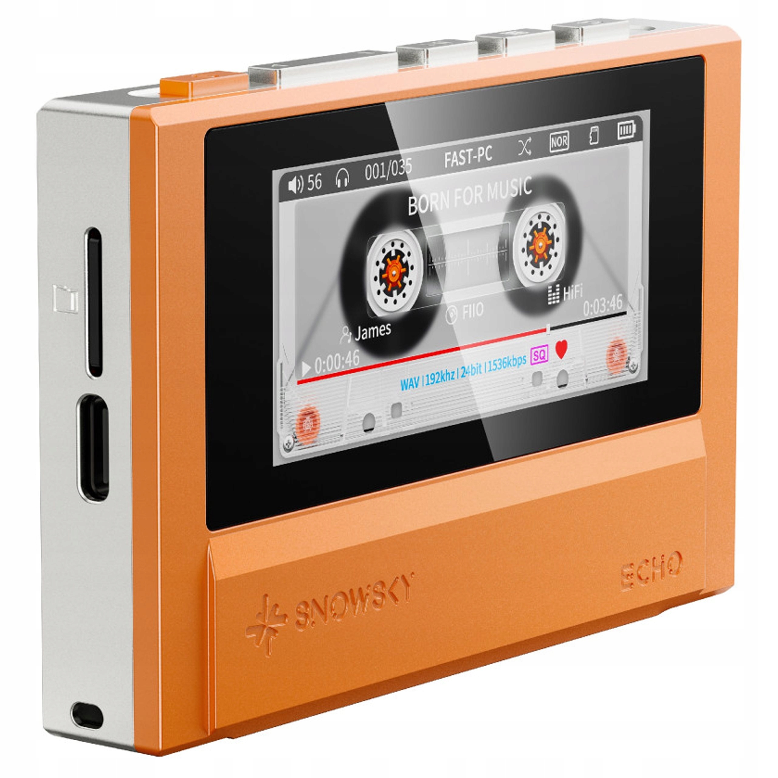 FIIO SNOWSKY ECHO ПОРТАТИВНЫЙ АУДИО ВЫСОКОГО РАЗРЕШЕНИЯ DAP BLUETOOTH-ПЛЕЕР ОРАНЖЕВЫЙ