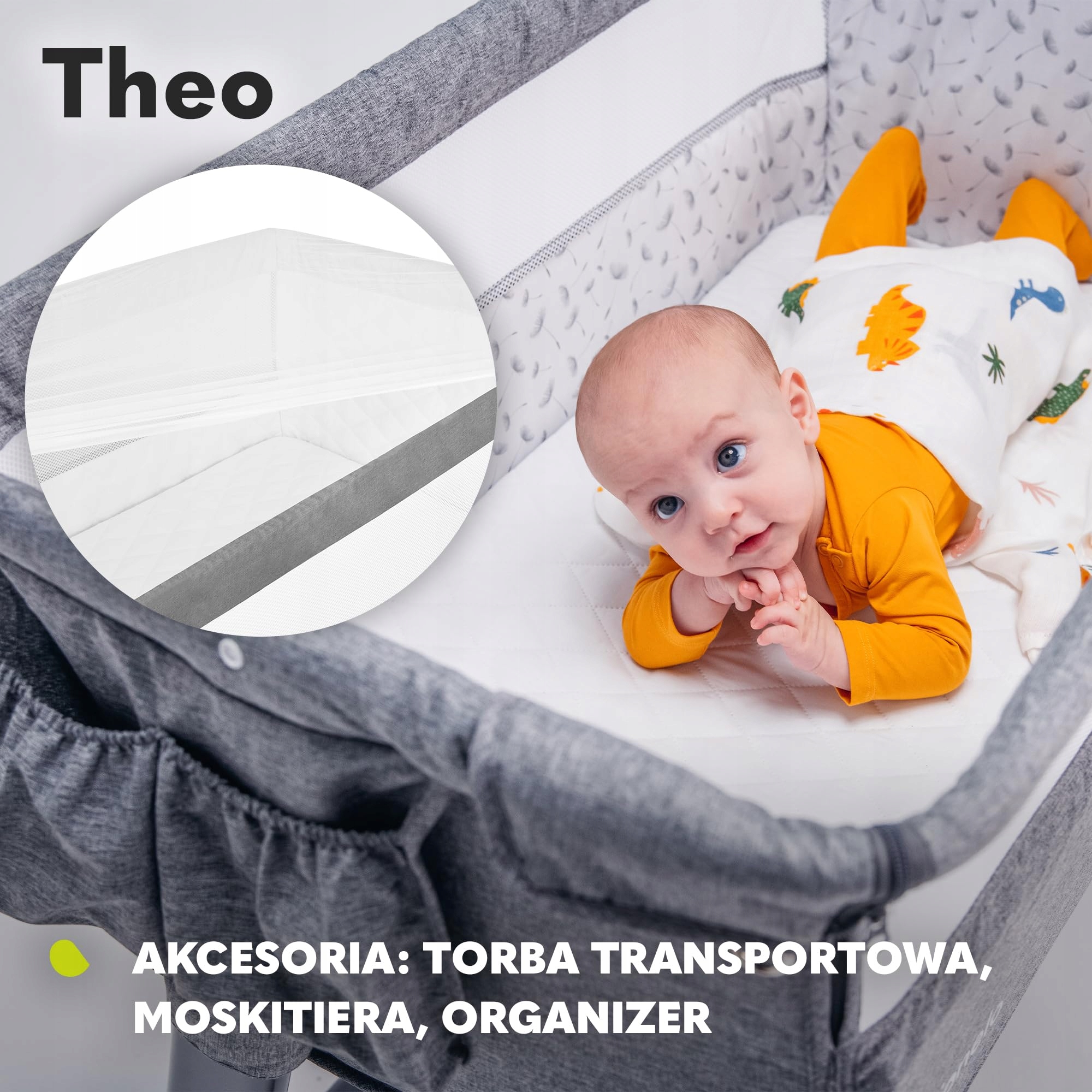 Lionelo Theo 2 w 1 łóżeczko dostawne i Marka Lionelo