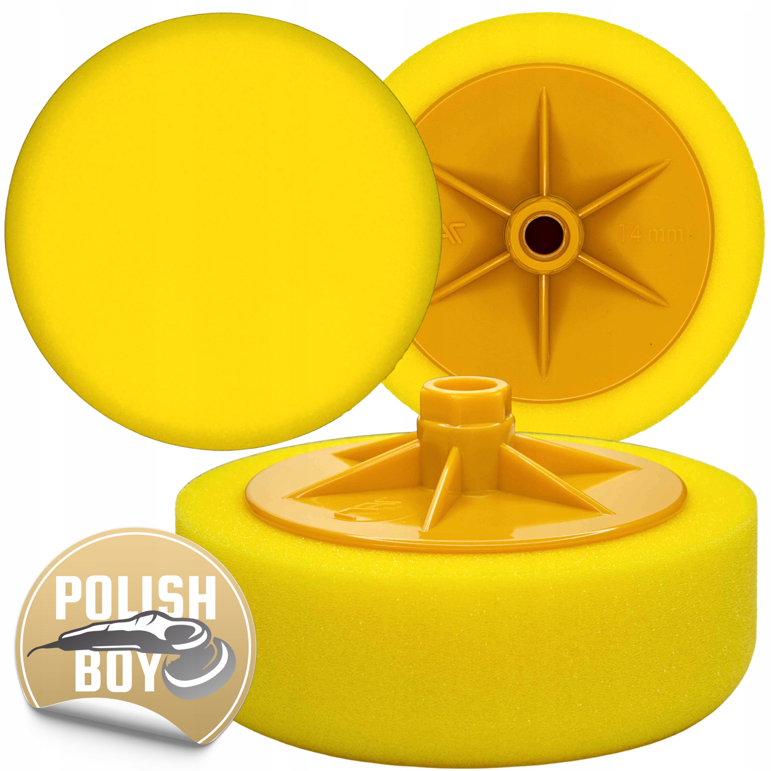 

Nat Żółta Średnia gąbka polerska M'14 150mm