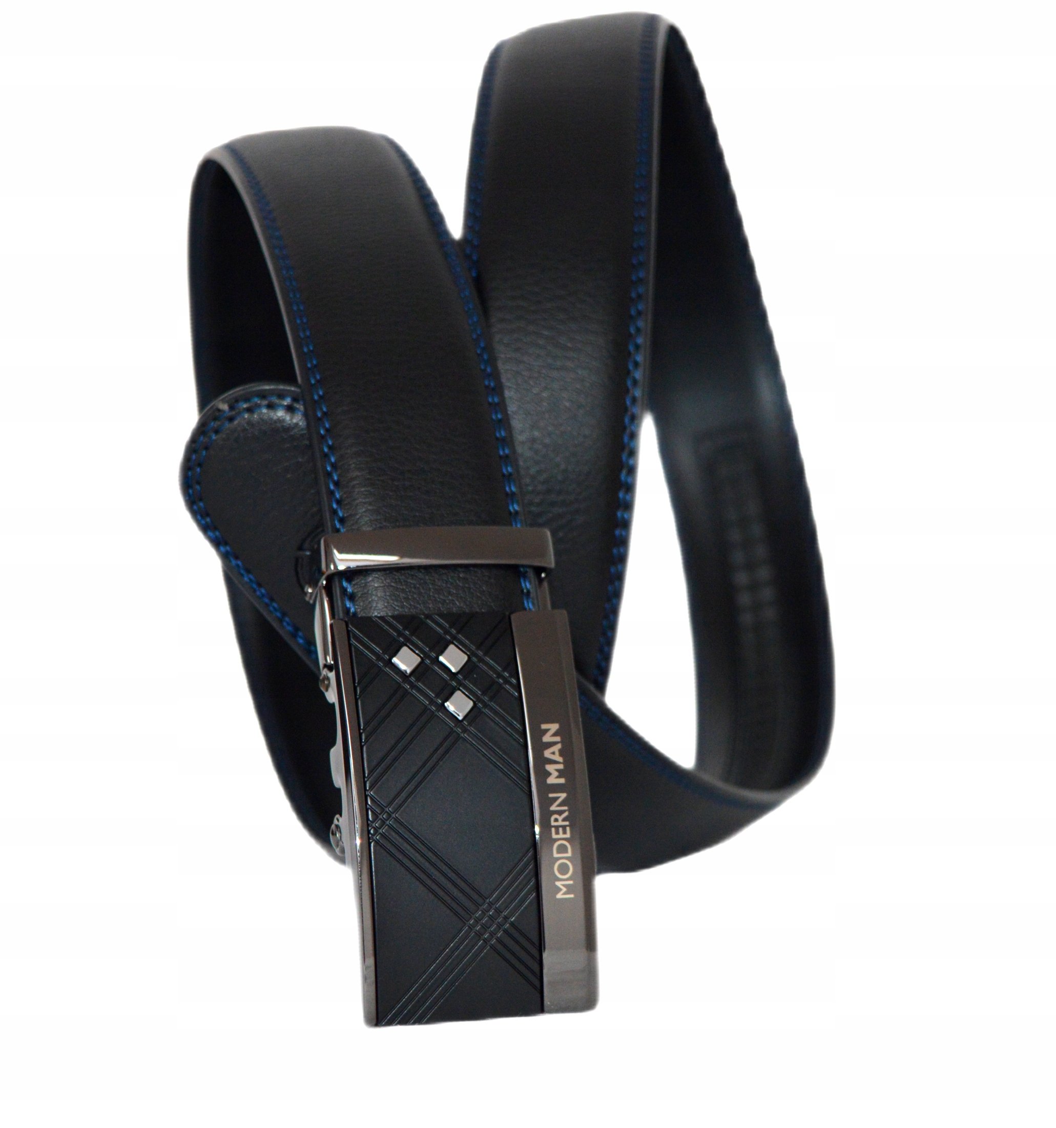 

Pasek Męski Czarna Skóra Modern Man Grawer Prezent