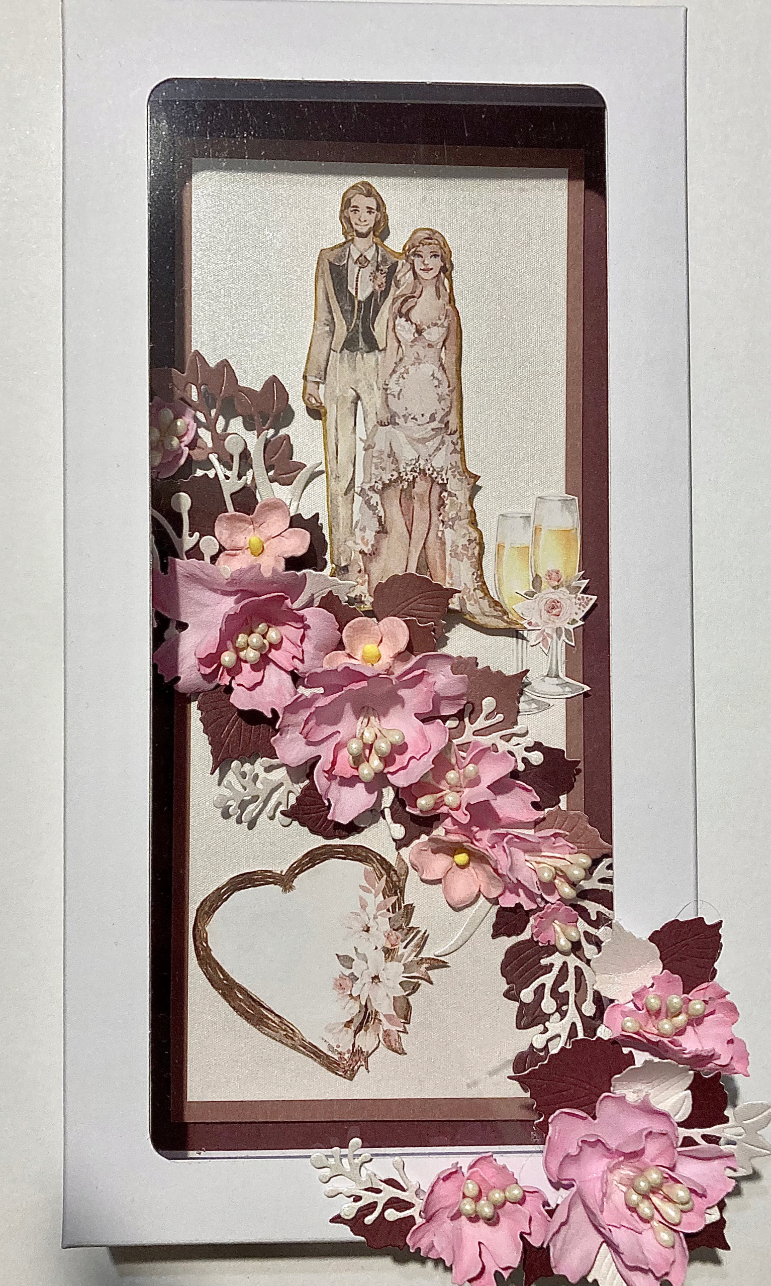 Přání na svatba v krabičce handmade ručně vyráběné