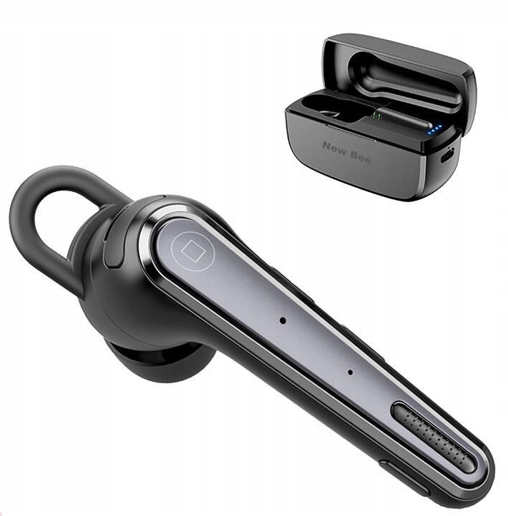 Lehká Malá Bezdrátová Sluchátka New Bee M52 Enc 180 dní Pohotovostního Režimu Pouzdro
