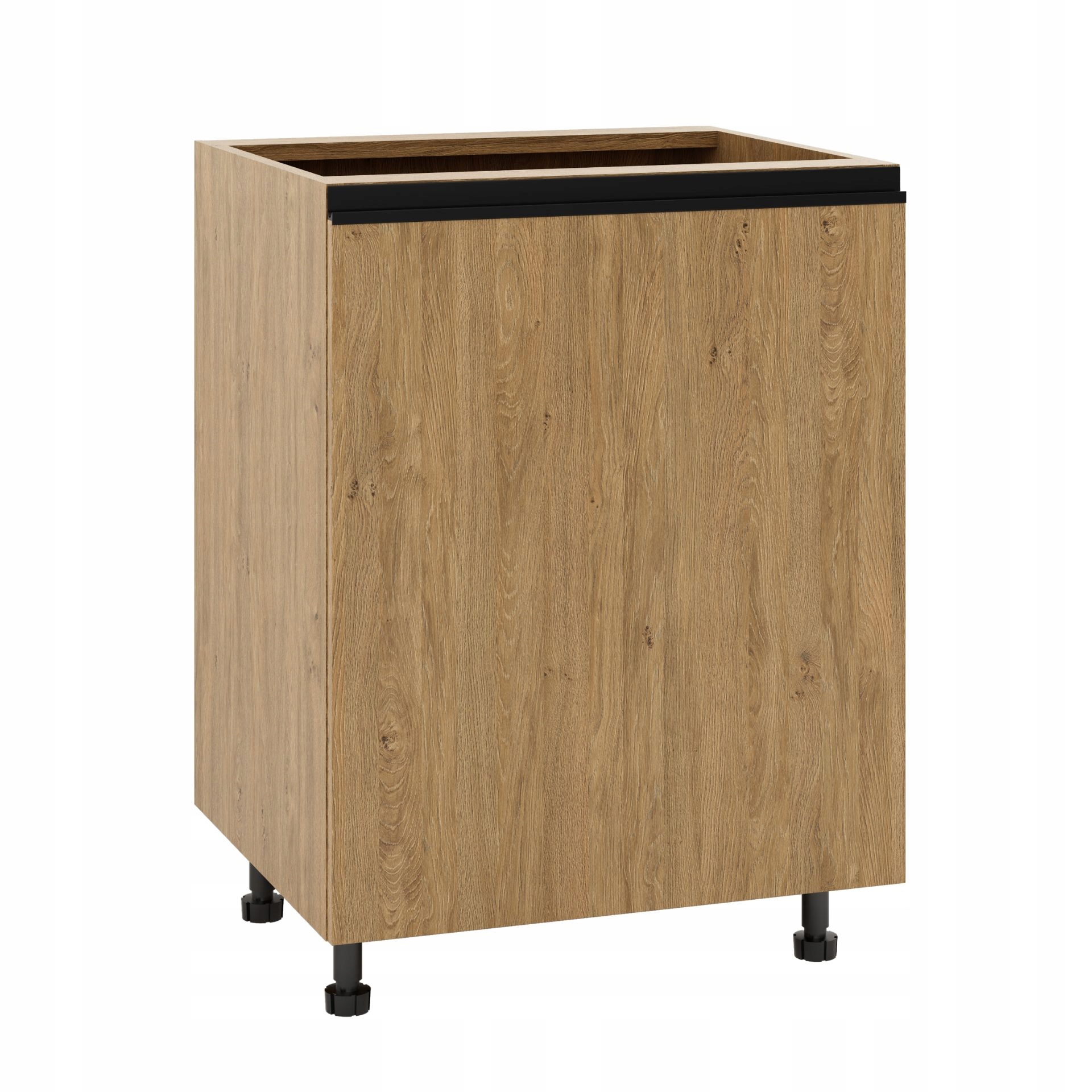 Kuchyňská skříňka 60 Tal dub kamenný lišta černá