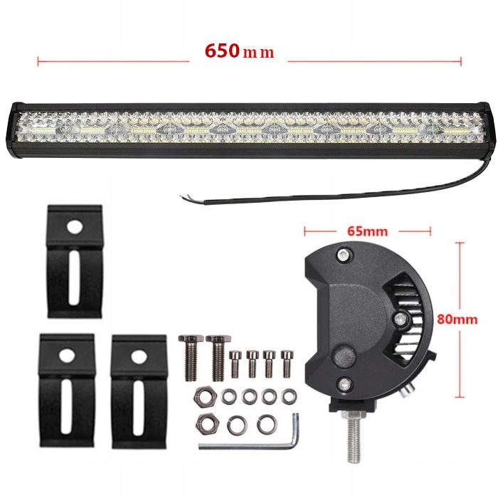 LAMPA ROBOCZA DALEKOSIĘŻNA 65CM 12V 24V Belka LED BAR OFF ROAD Szperacz Numer katalogowy części Lampa robocza led 65cm 12v 24v belka led dalekosiężna led bar lampa led cree panel led