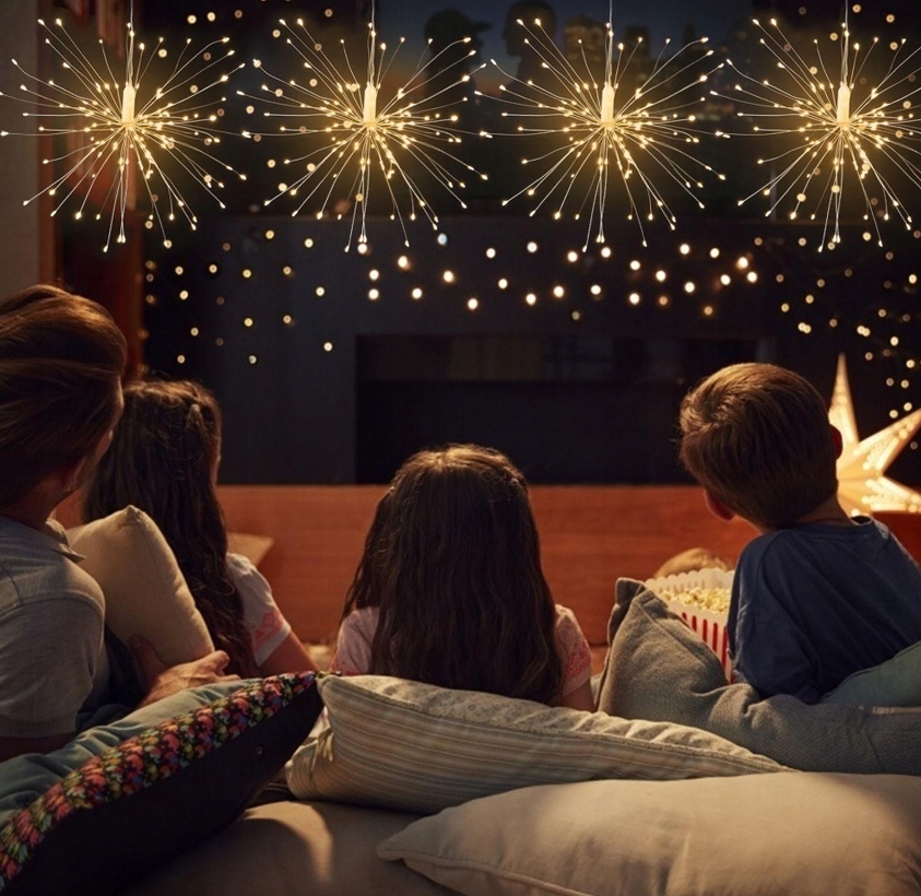 LAMPKI LED DRUCIKI GWIAZDY CIEPŁA BIEL PILOT Marka inna