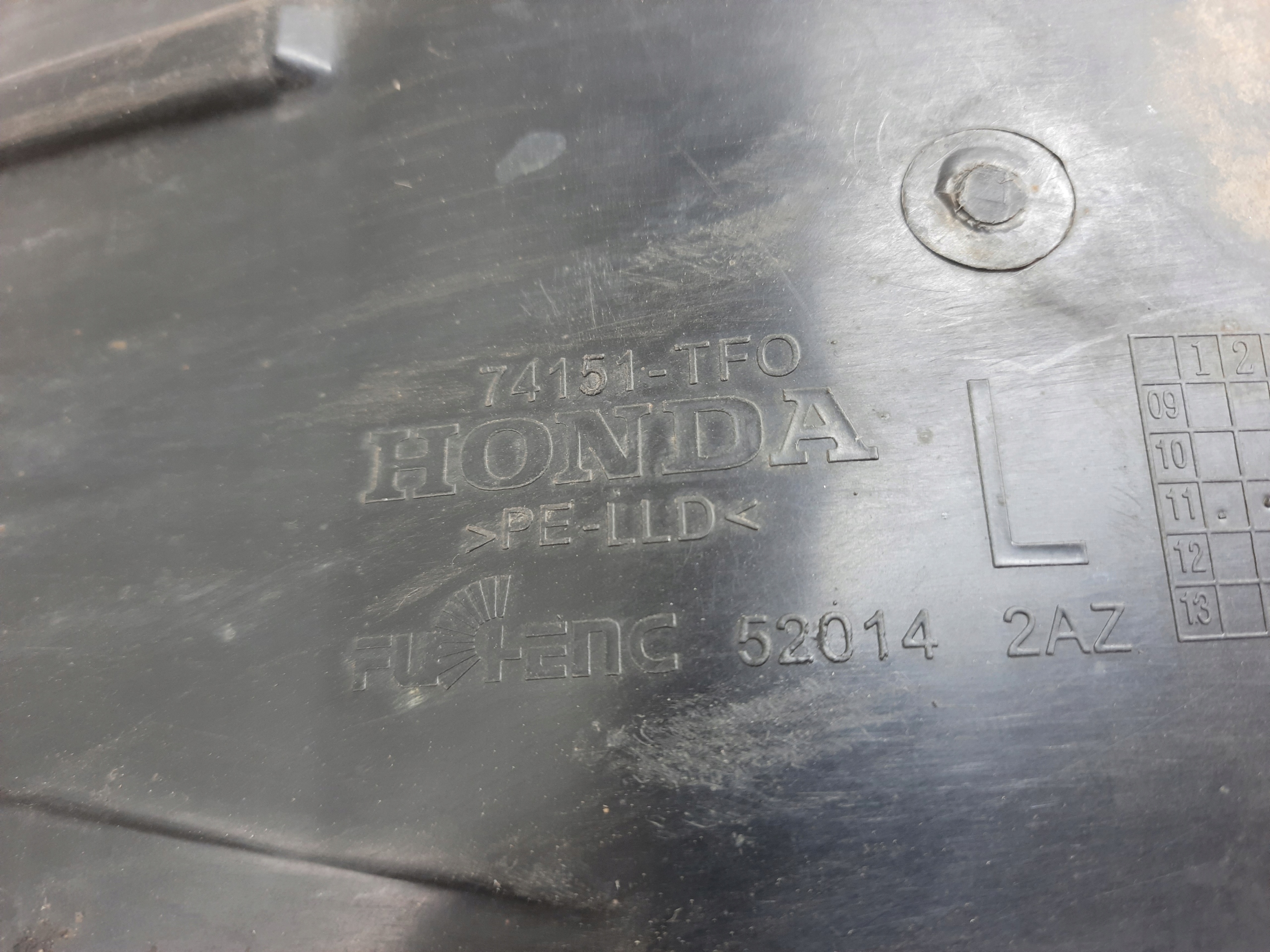 HONDA JAZZ 3 III LIFT 11-15 mudguard left front original