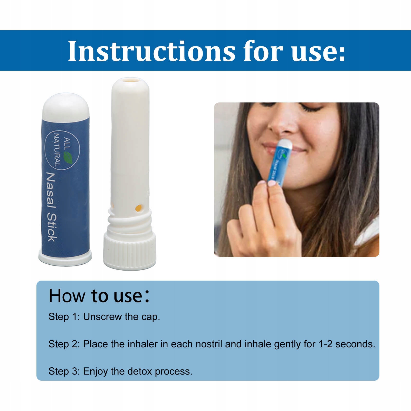 2SZT SLIM BODY SZTYFT DO NOSA 1G INHALATOR NOSOWY BIAŁY Rodzaj olejek