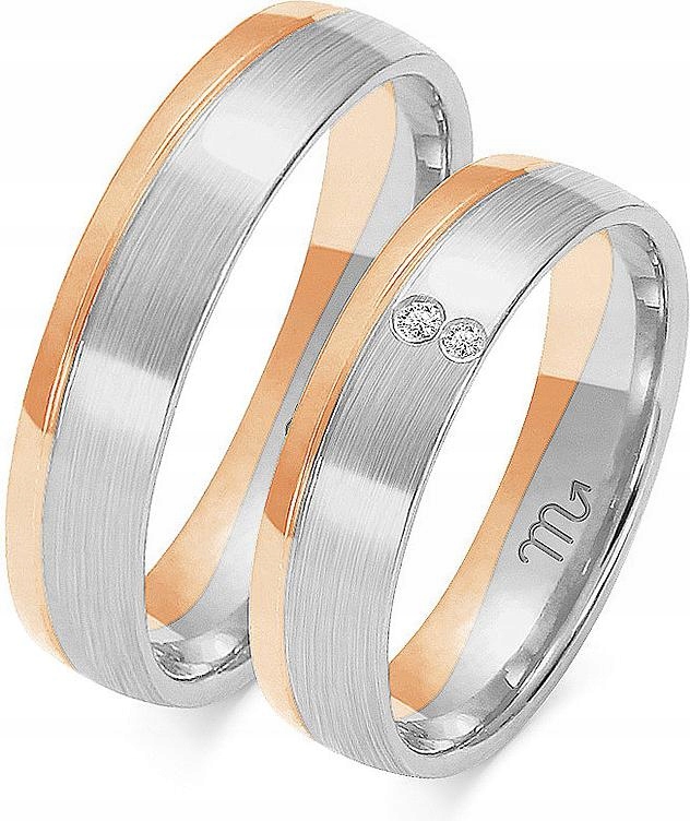 Zlaté svatební pro páry 14k 585 vel. 38 39 40, moderní model gravírování