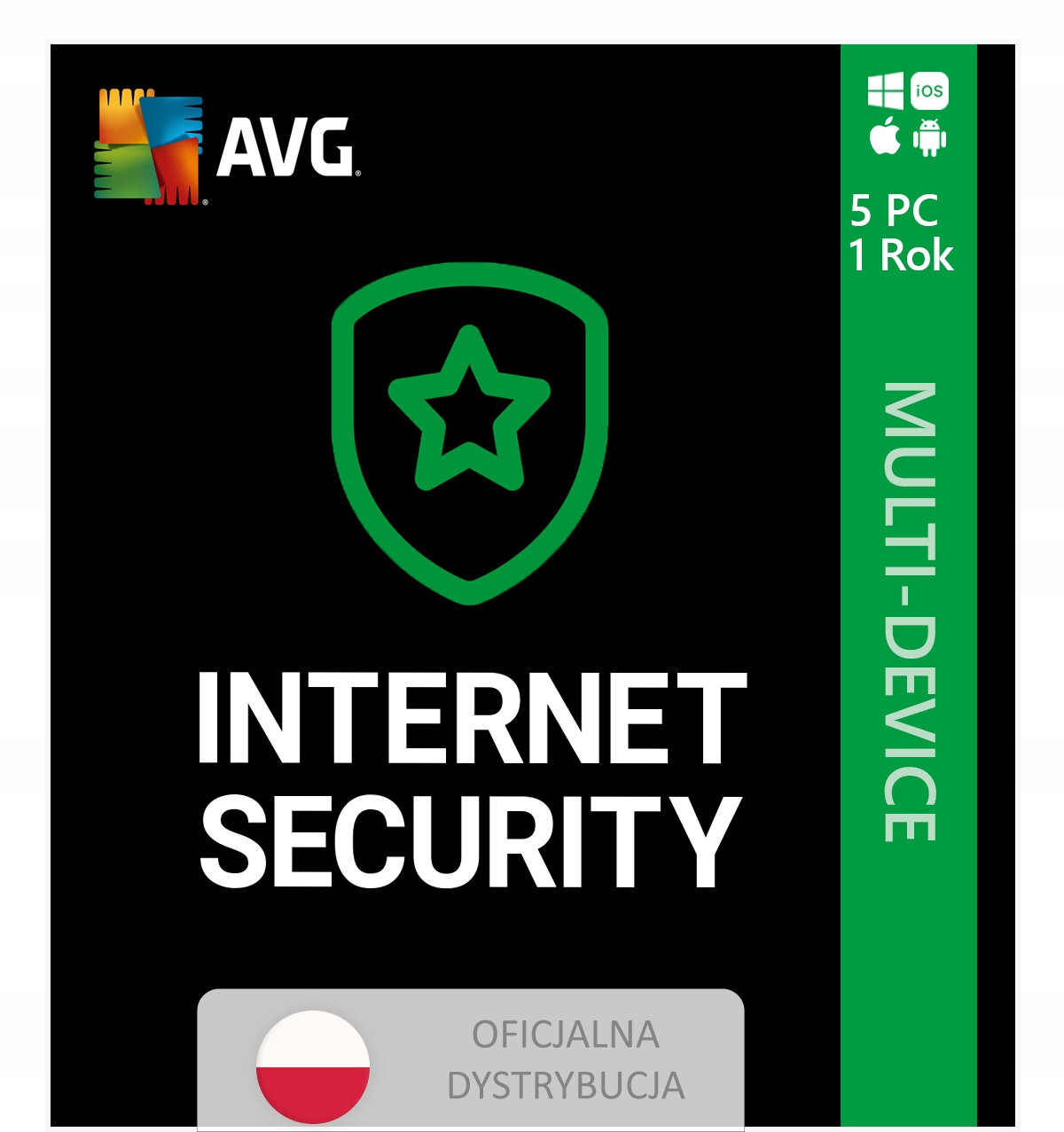 AVG Internet Security MultiDevice 5PC / 1 Rok