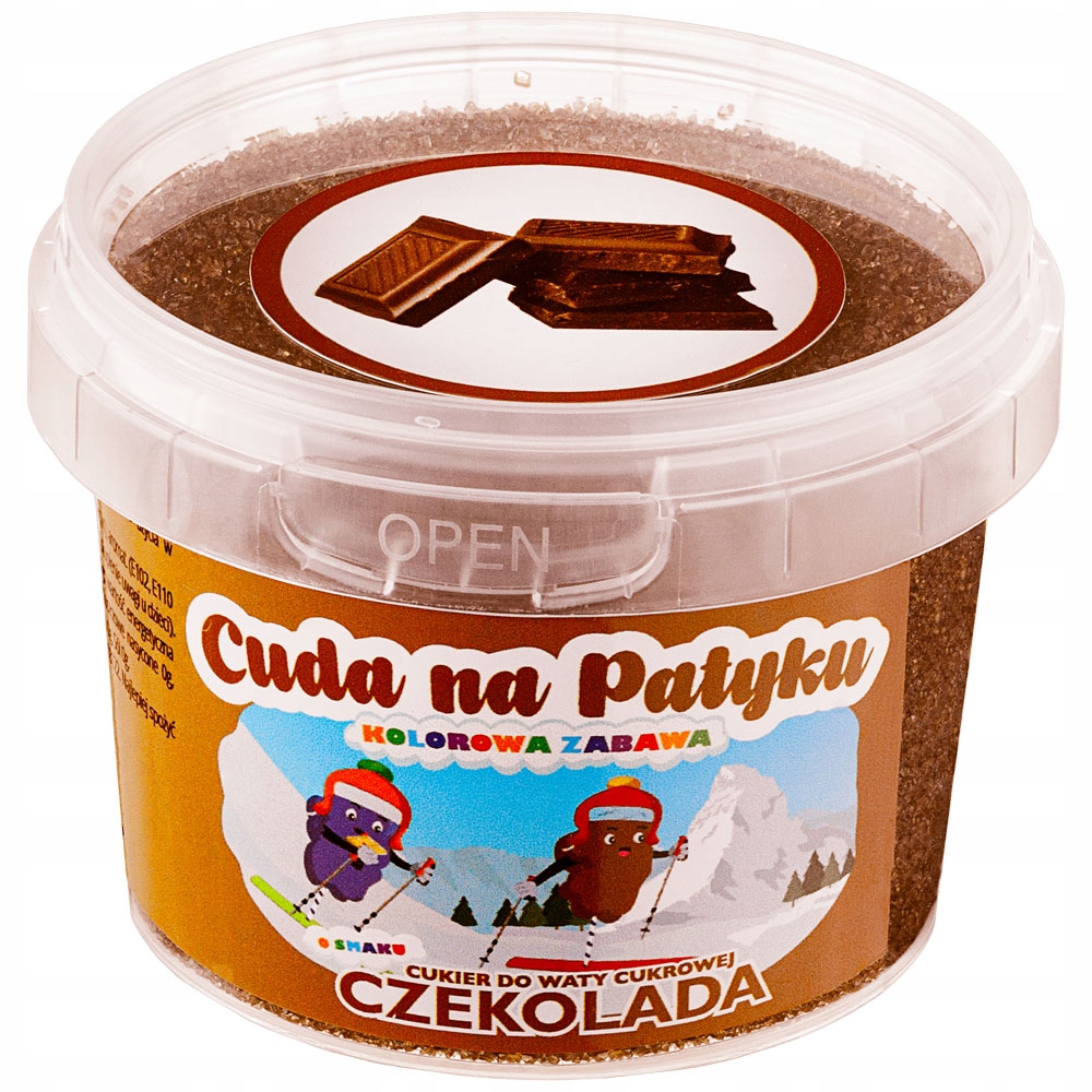 

Cukier do waty cukrowej kolorowy 100g Czekolada