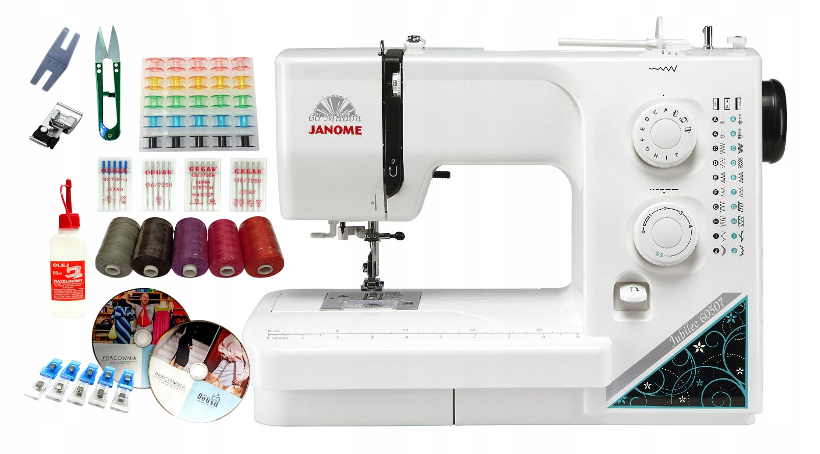 Maszyna do szycia Janome Jubilee 60507 akcesoria gratisy kursy szycia