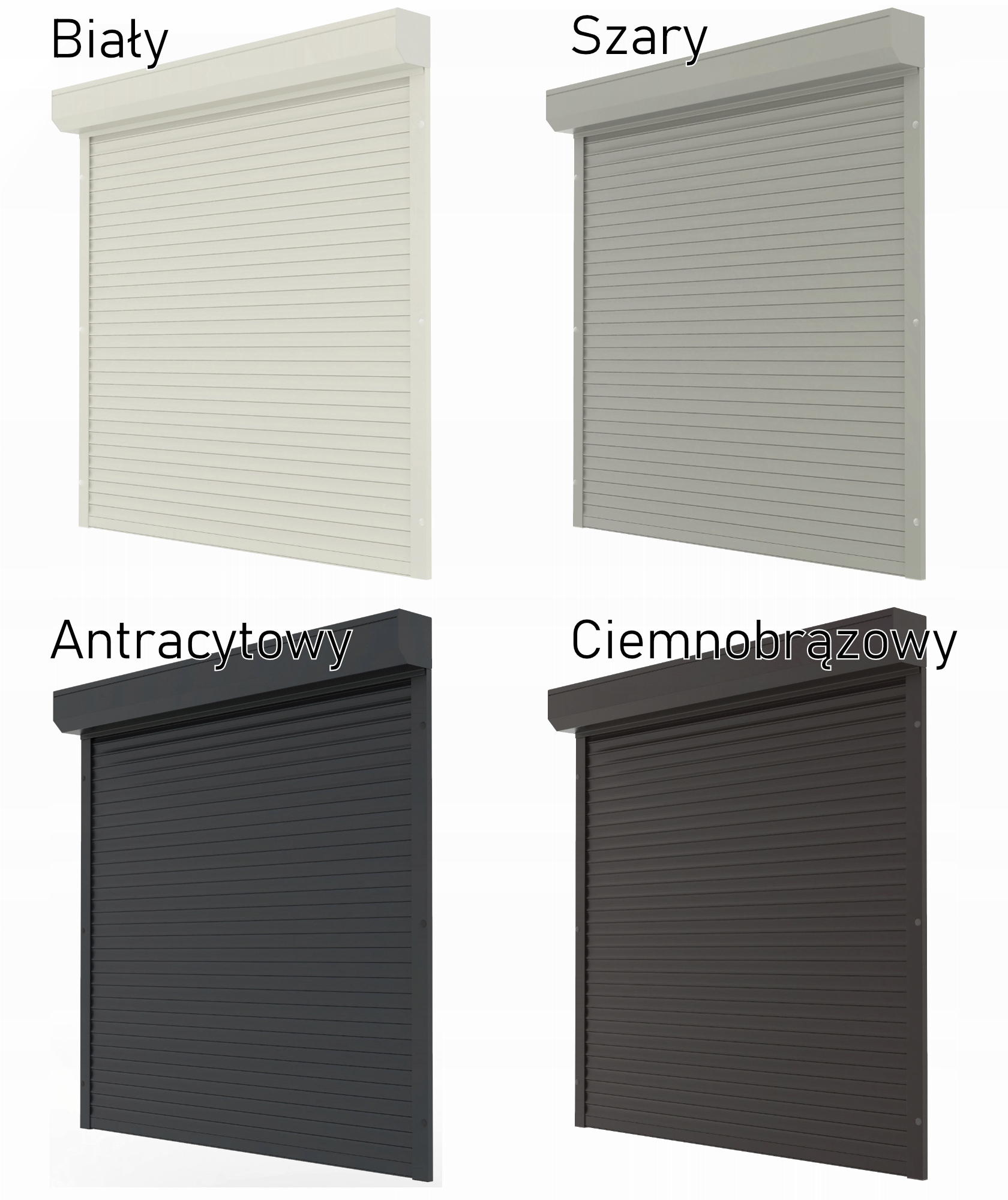 Zewnętrzna roleta aluminiowa na wymiar - CLICKY - kolor jednolity 270x90cm Szerokość produktu 270 cm