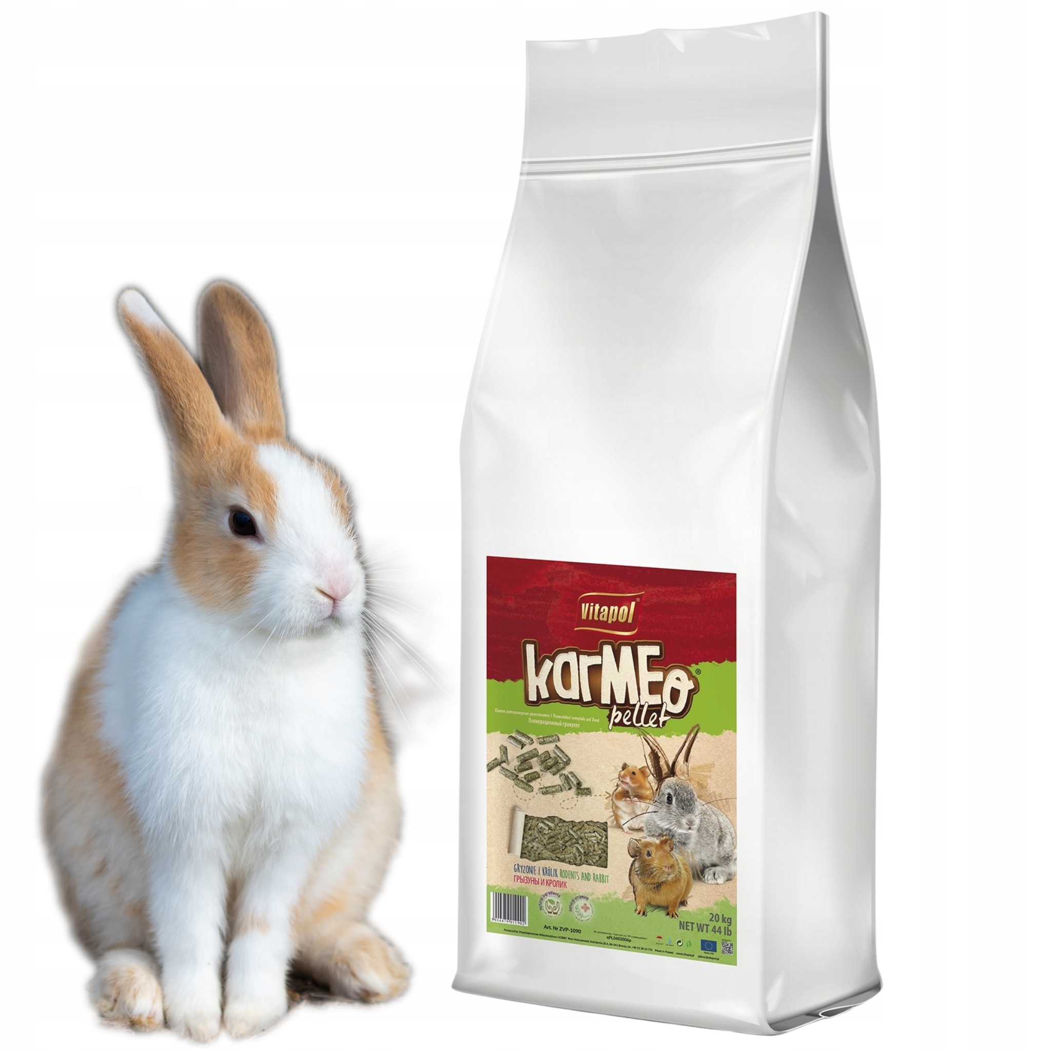 Karma dla gryzoni i królika pokarm Vitapol Karmeo Pellet 20kg Cały Worek