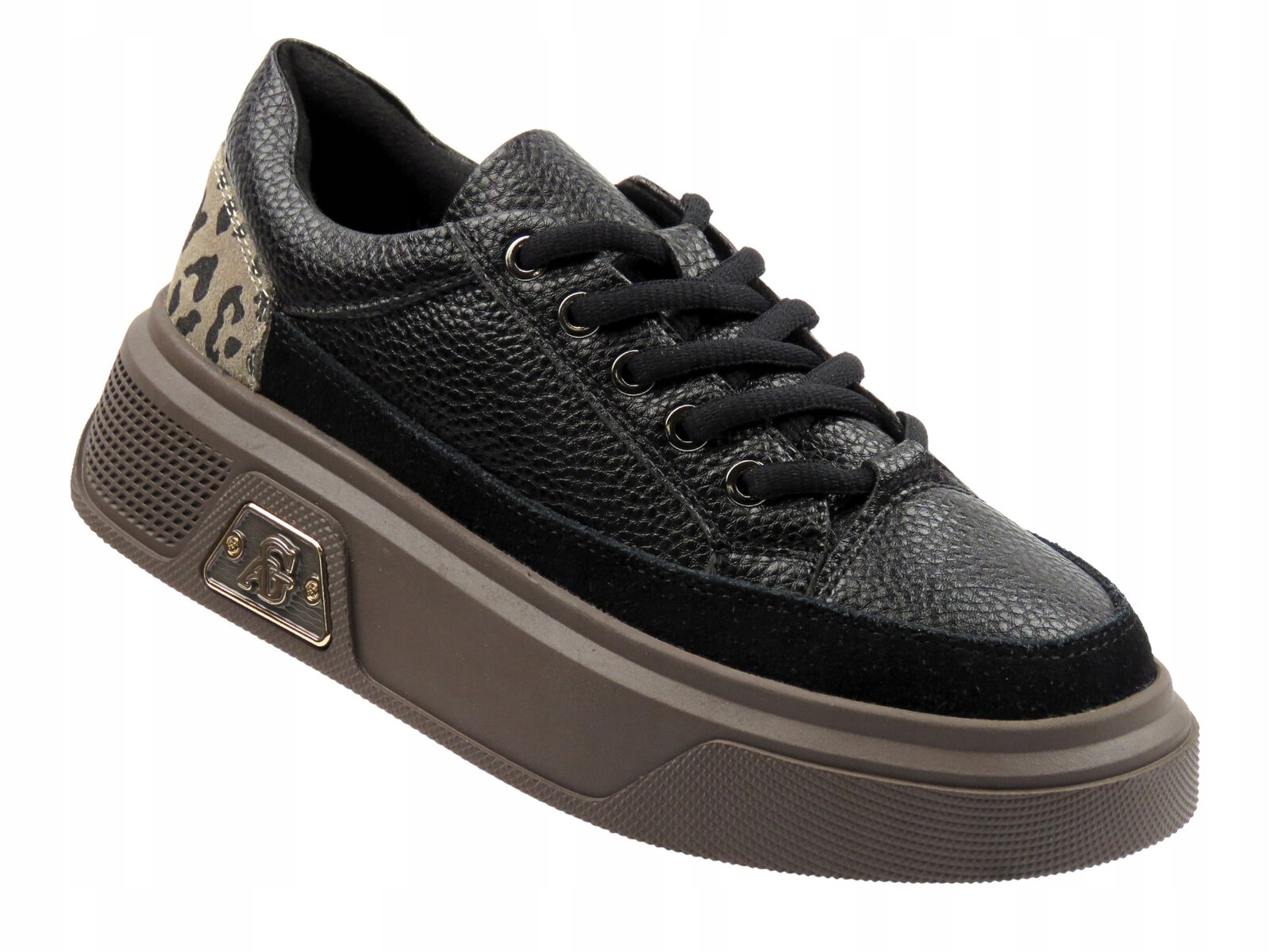 Dámské Černé Tenisky Na Platformě, velikost 39, Kožené, Cambell 25-19343