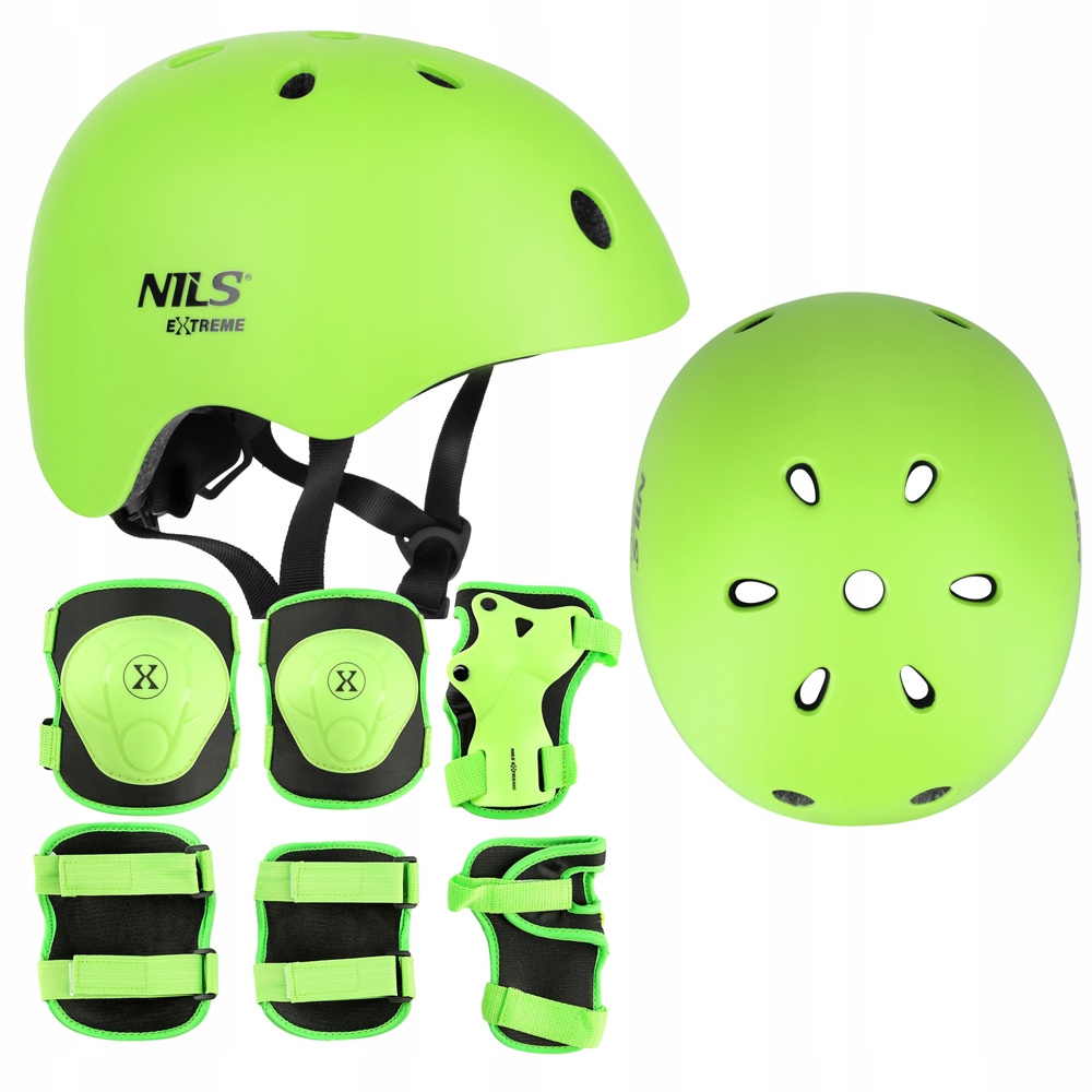 Kask Regulowany Na Hulajnogę Dla Dziecka Orzeszek 52-56 cm Ochraniacze S