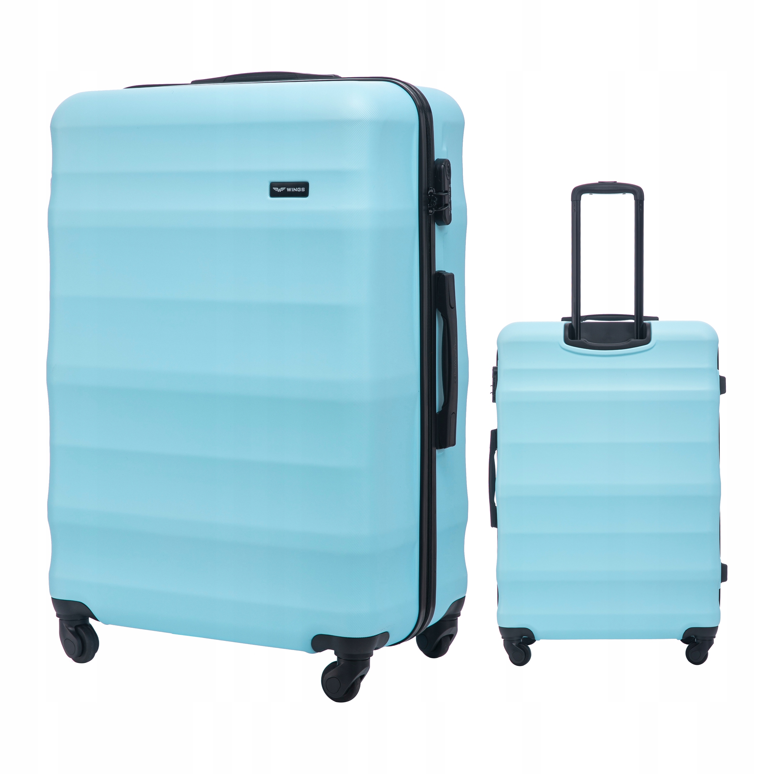 Velký kufr na 4 kolečkách, odolné tvrdé cestovní zavazadlo XXL z Abs Wings