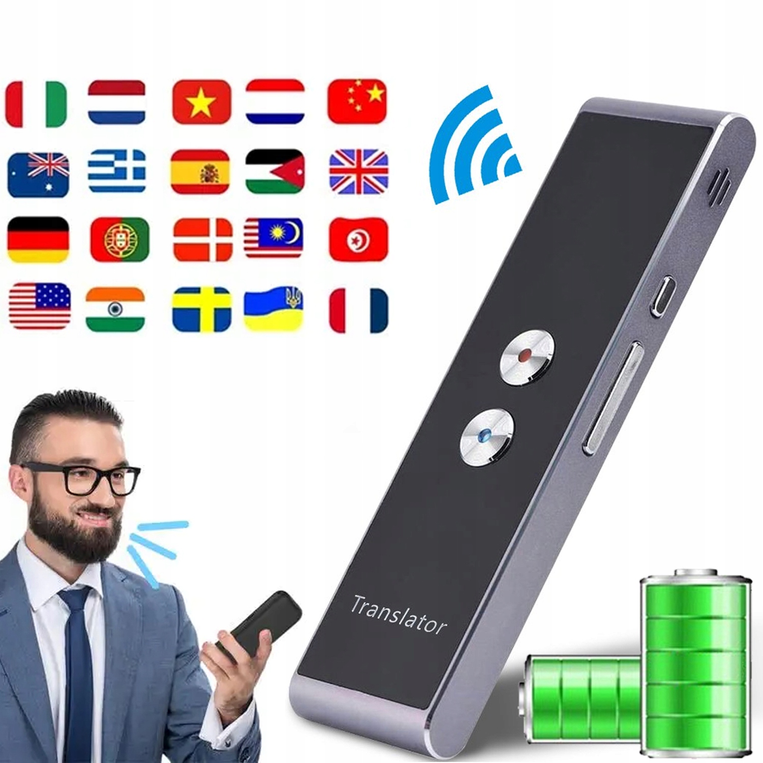 Elektronický Překladač Obousměrný Inteligentní Hlasový Překladač 33 Jazyků