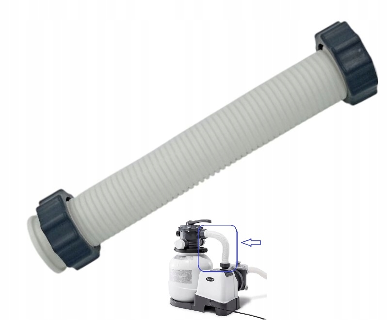 Připojovací hadice 38 mm pro připojení ventilu k motoru, pískový filtr 26646