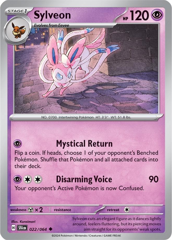 ORYGINALNA KARTA POKEMON Sylveon (SFA 022)