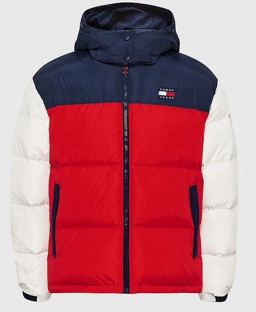 Tommy Jeans kurtka Tjm Color Block Alaska czerwony L