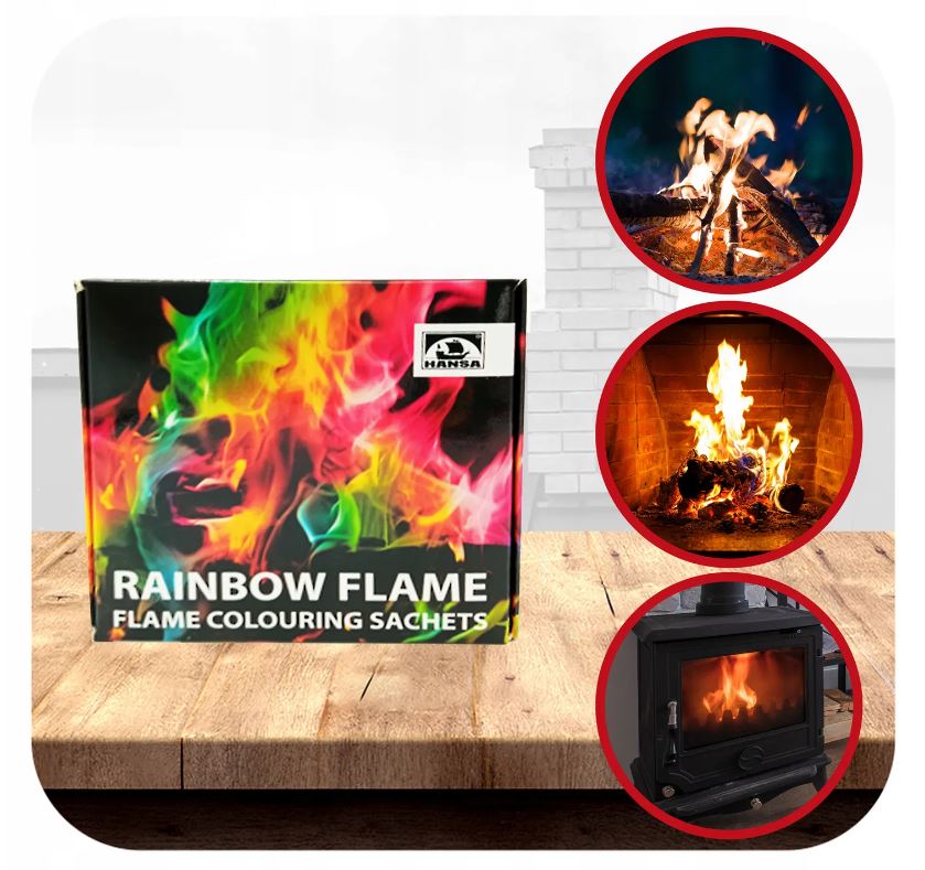 TĘCZOWE PŁOMIENIE SASZETKI ZMIENIAJĄCE KOLOR OGNIA DO KOMINKA OGNISKA HANSA Marka inna marka