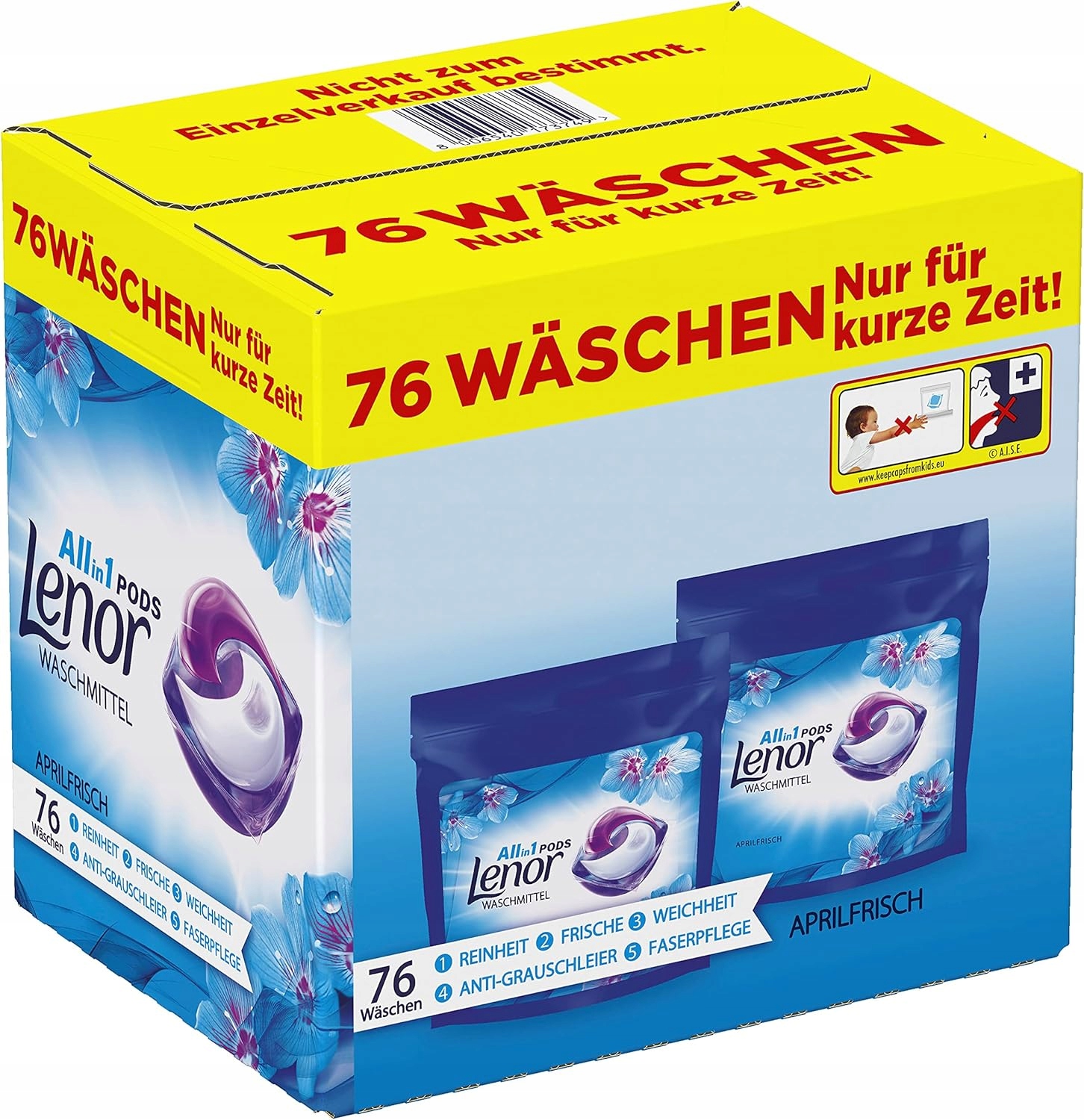 Levně Lenor Aprilfrisch Universal Vůně Jara Kapsle na praní 2x38 76 p De