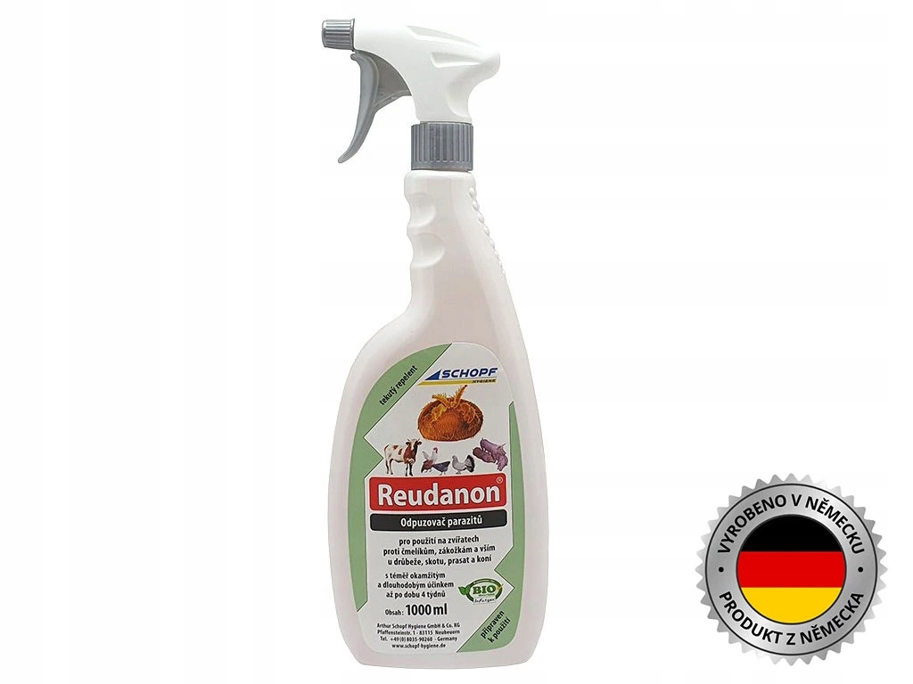 Bio roztok s rozprašovačem proti čmelíkům, klíšťatům Schopf Reudanon 1000ml