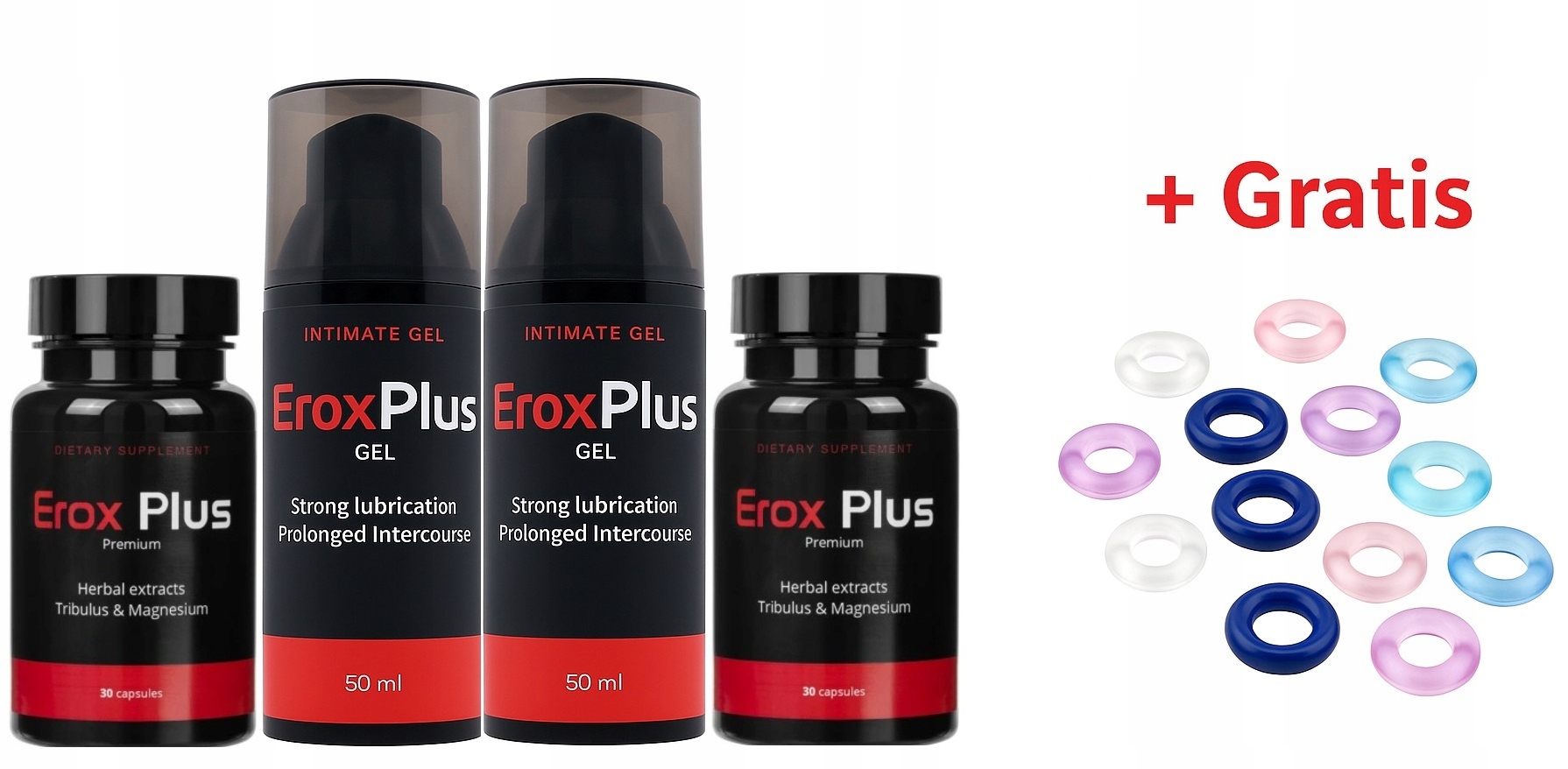 2x Erox Plus: Gel kapsle Dárek Přípravek Na Potence, Erekce A Lidibo