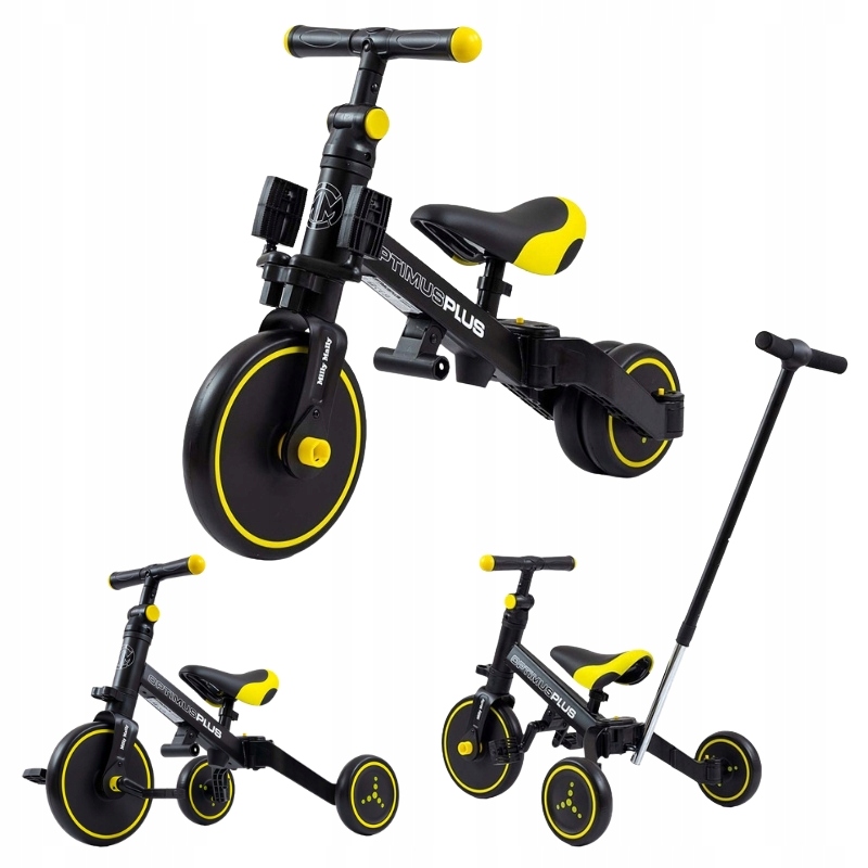 Optimus Plus Rowerek 4W1 Jeździk Biegowy Trójkołowy Rower Dla Dzieci Rączka