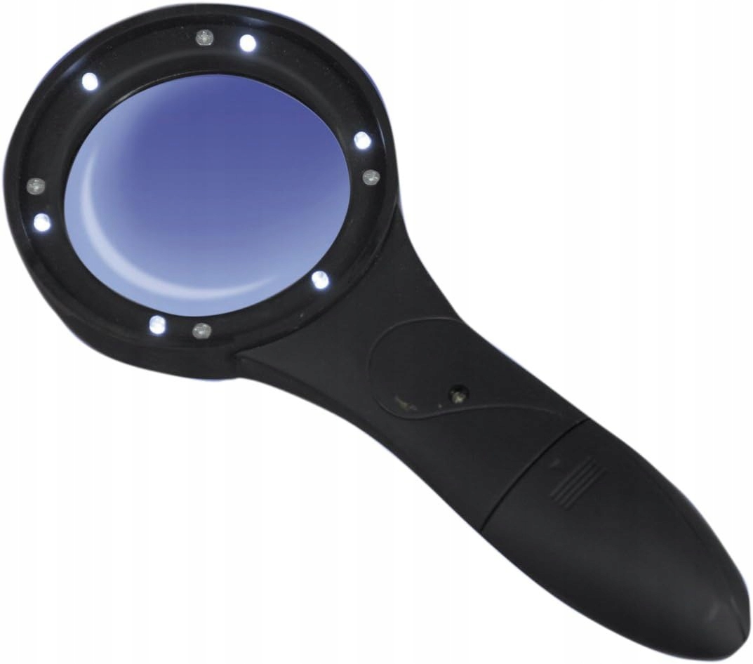 Aidapt Lupa Ręczna z 6 Diodami LED do Czytania i Hobby (4X)