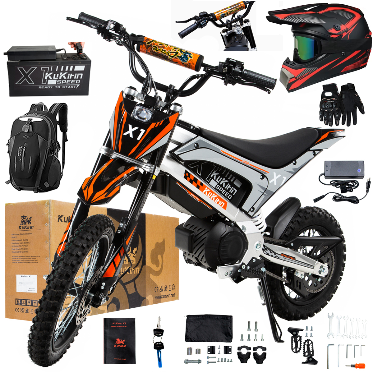 Kukirin X1 2026 Nové terénní elektrické vozidlo 2000W50KM/H 48V20.8Ah 14''