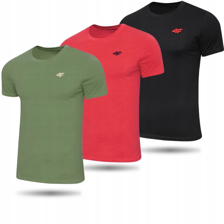 Zestaw 3x Koszulka Męska Sportowa 4F T-shirt Bluzka Na Co Dzień
