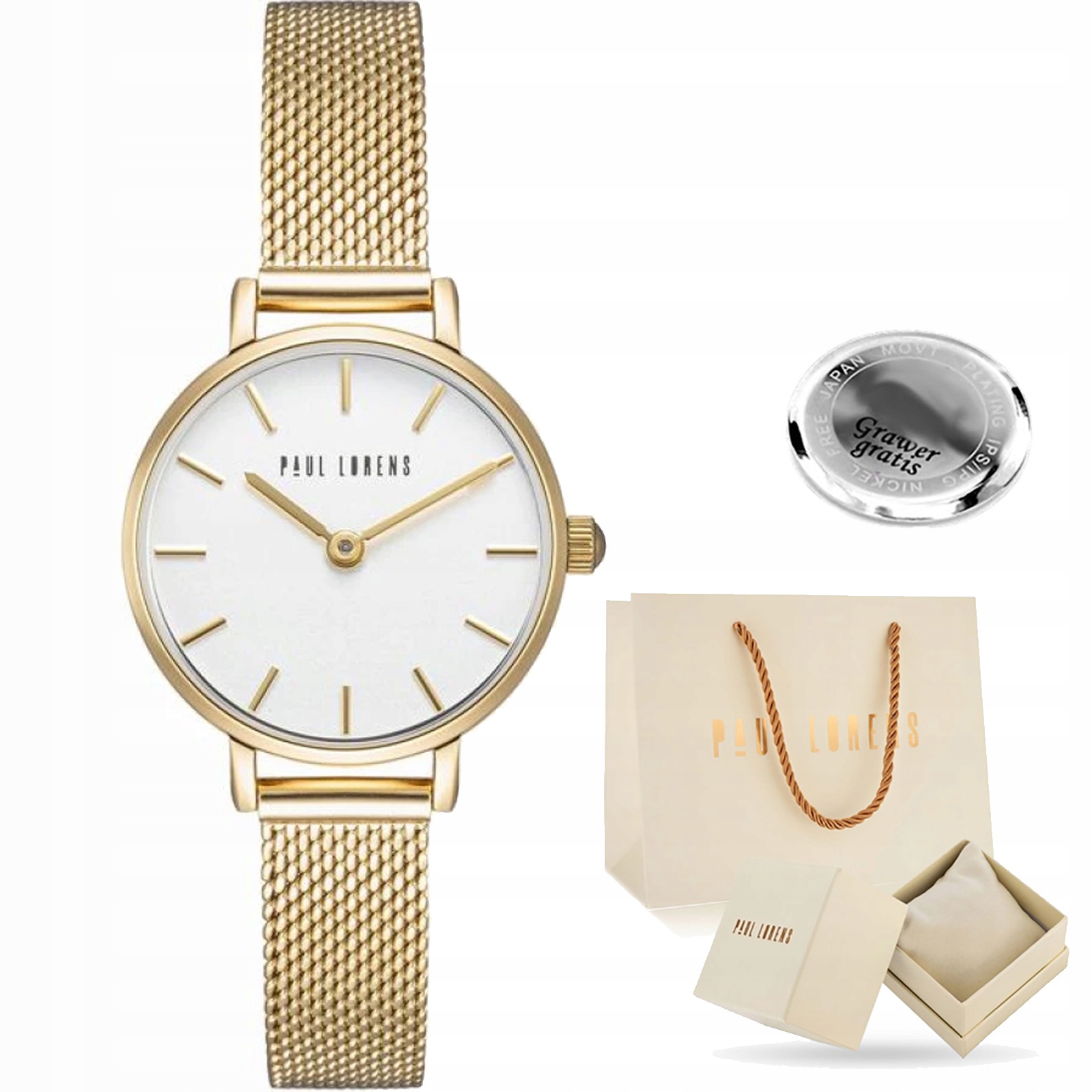 Dámské hodinky Paul Lorens Leida jemné Mesh jako dárek S Gravírováním