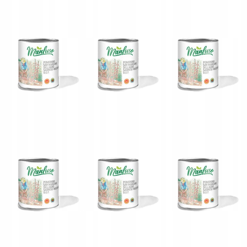 Manfuso Rajčata bez slupky, celá ve vlastní šťávě 2500 g/1500 g X6
