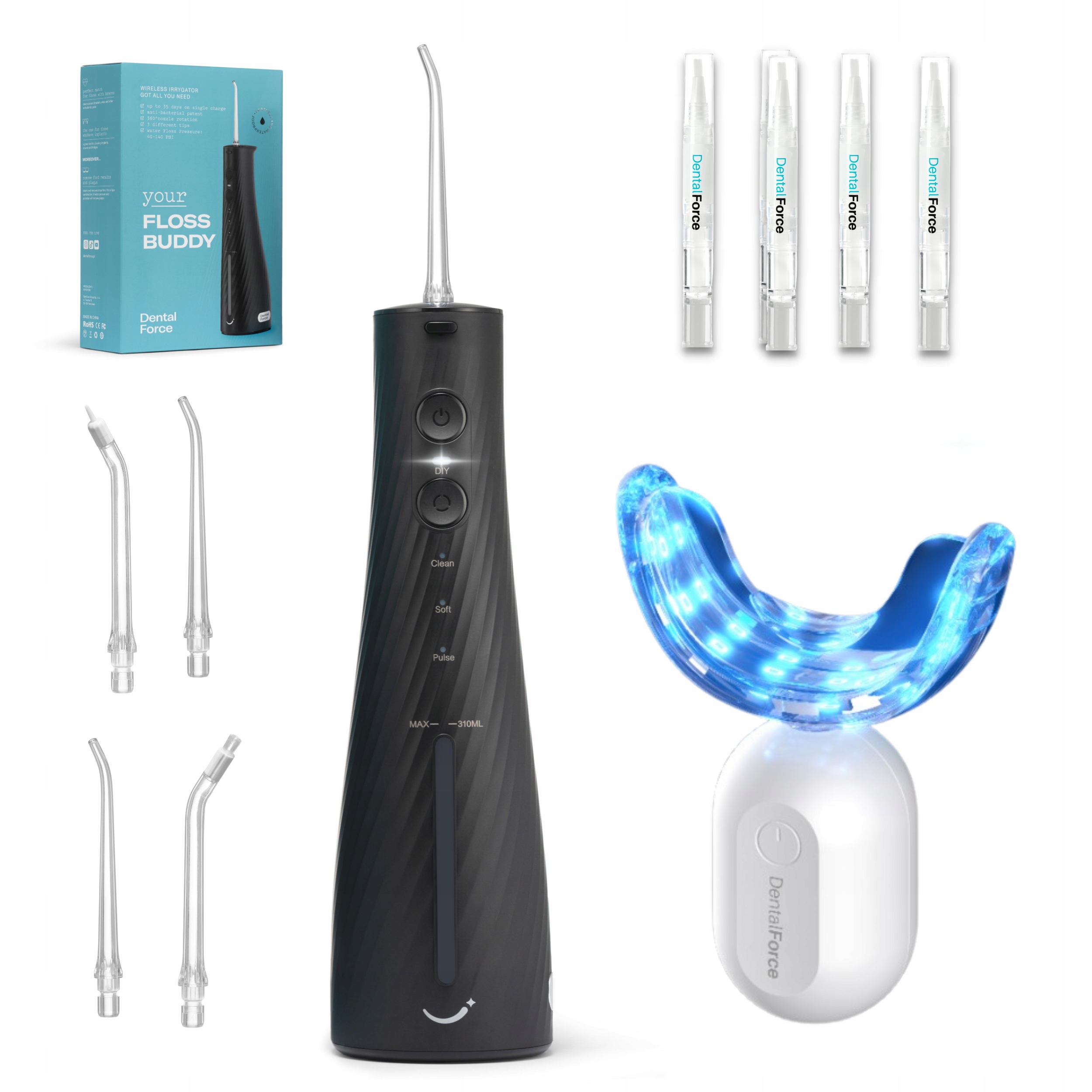 Irygator do zębów dentystyczny jamy ustnej bezprzewodowy DentalForce 310ml