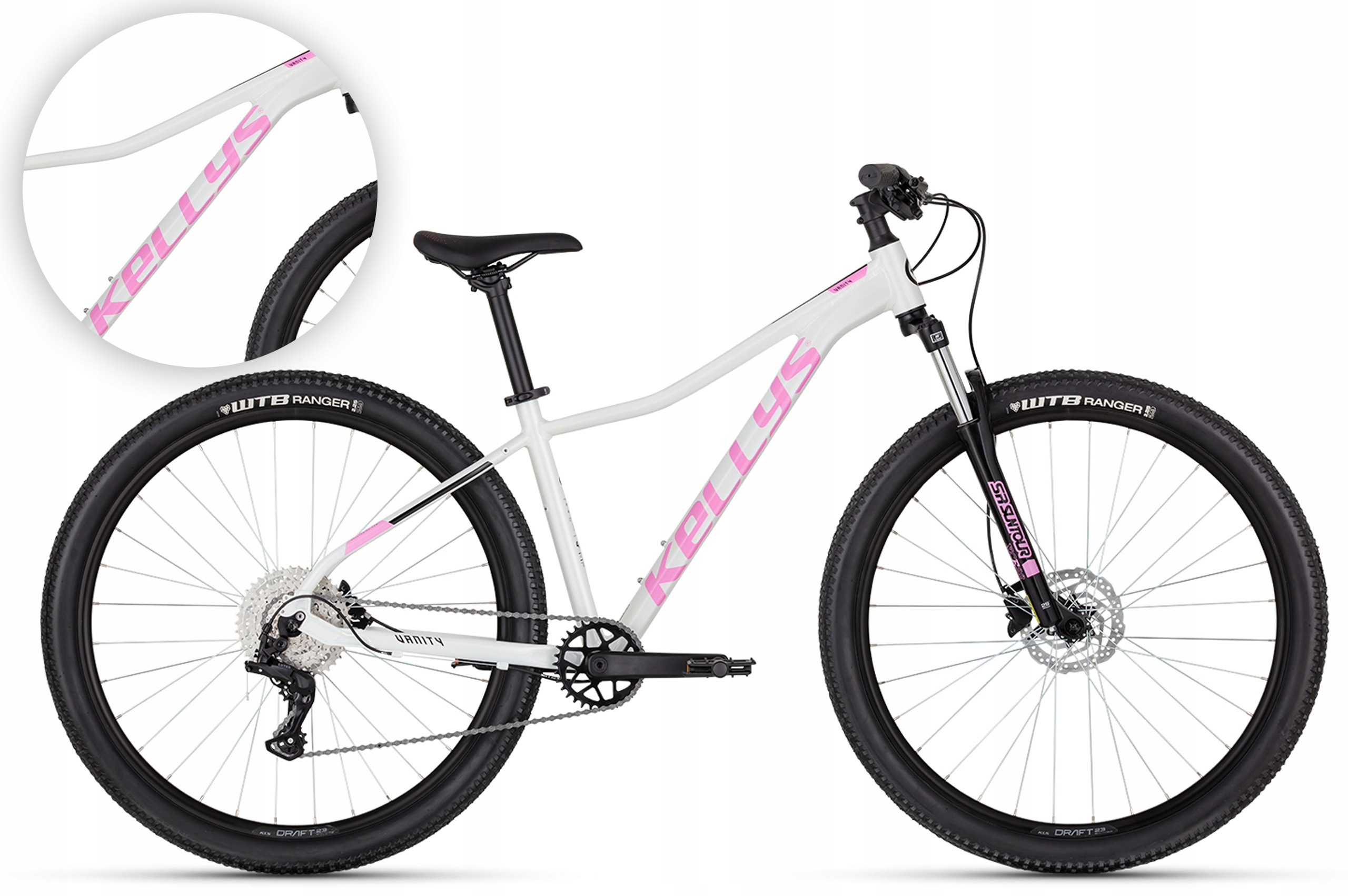 Rower 26" Mtb Kellys Vanity X40 rama Xs 13,5" (34.3 cm) White biały R26