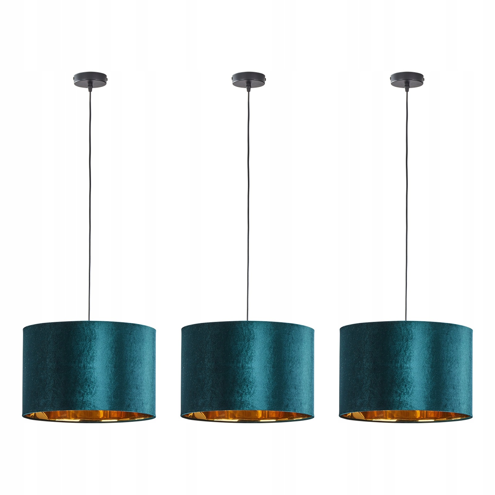 Sada 3x Závěsná lampa Tk Lighting Mořská zeleň tyrkysová modrá