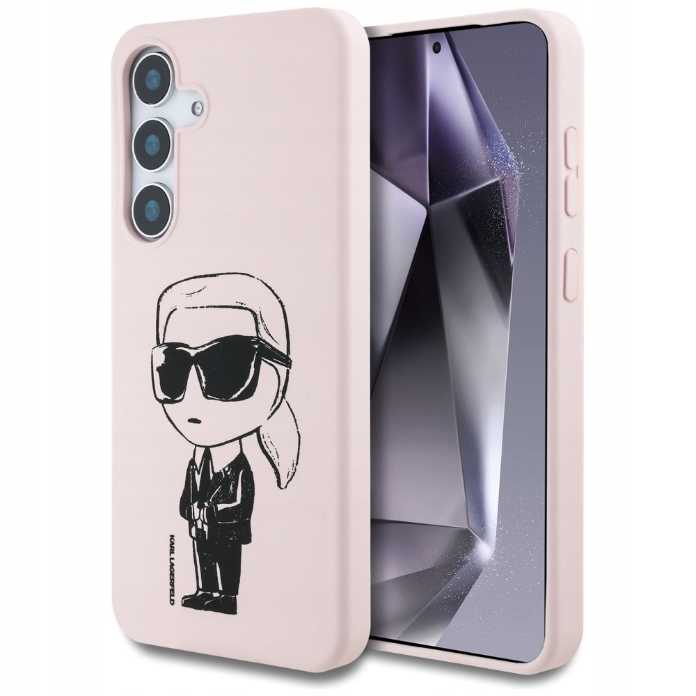 Pouzdro Karl Lagerfeld Silicone Graffiti Ikonik Printed Logo MagSafe pro Sam