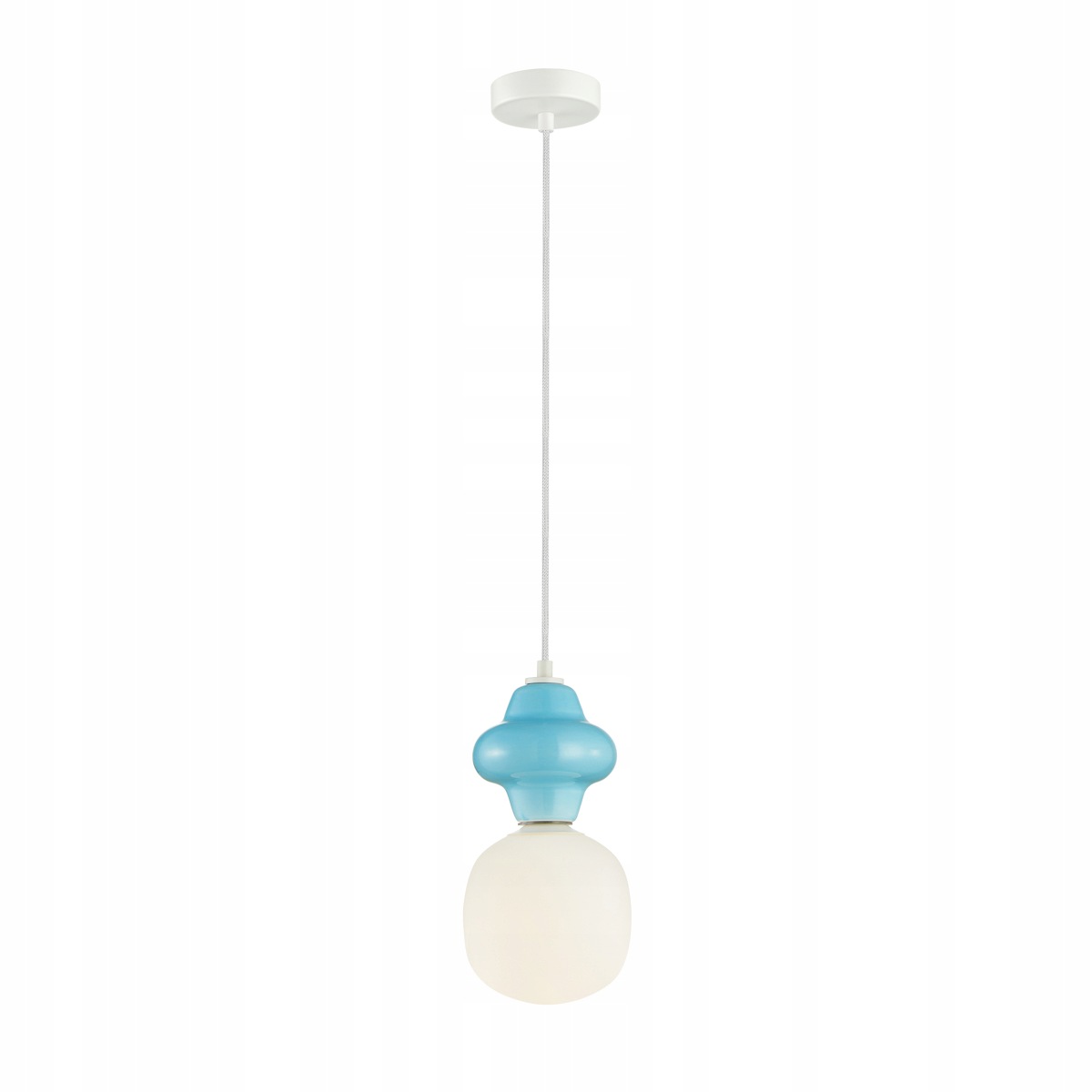 Závěsná lampa art deco Latera modrá Ø15 cm E14 40W Italux