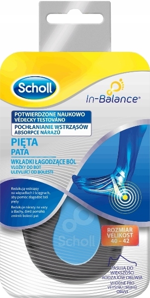 

Scholl Wkładki Łagodzące Ból Pięta Balance 40-42