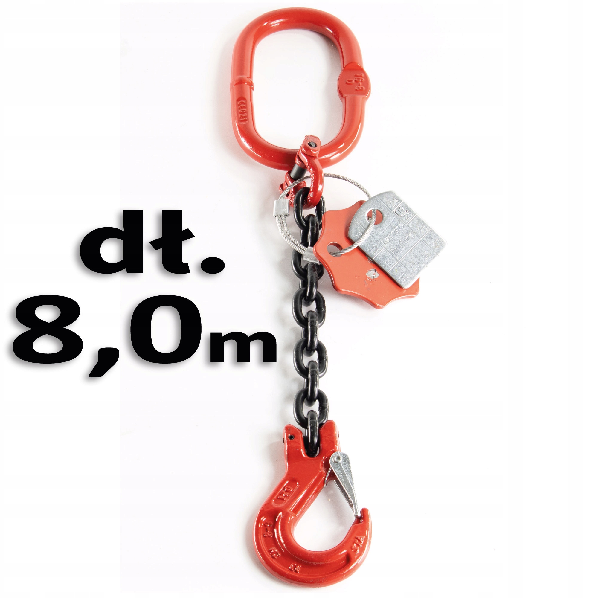 Řetězový závěs 1-šlachový 10 mm 8 m; třída 8; 3,15 t