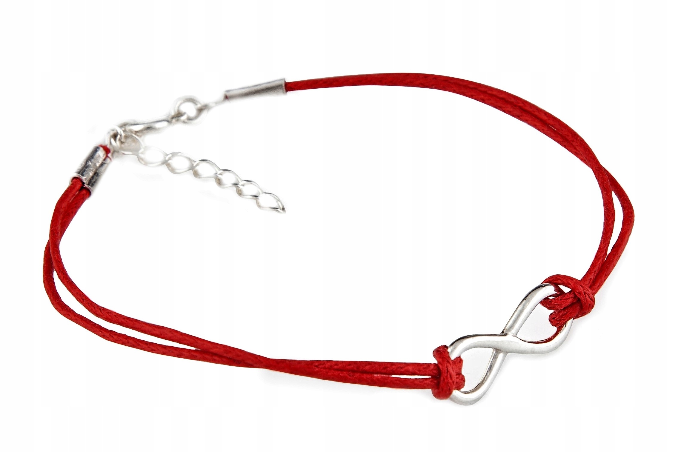 

Czerwona bransoletka sznurkowa nieskończoność infi