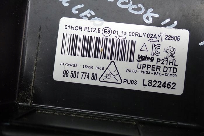 PEUGEOT 208 2008 II FULL LED 19- reflektor right light right 9850177480