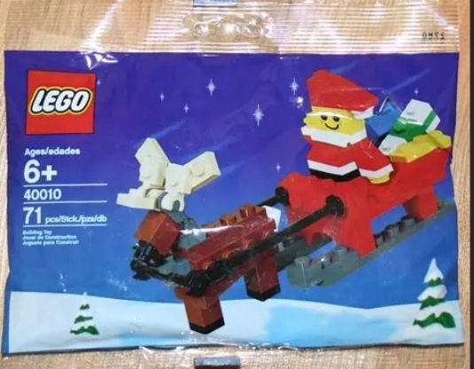 Lego 40010 Mikulášské Sáně Unikát Z Roku 2010 Mikuláš Sob Nový Polybag