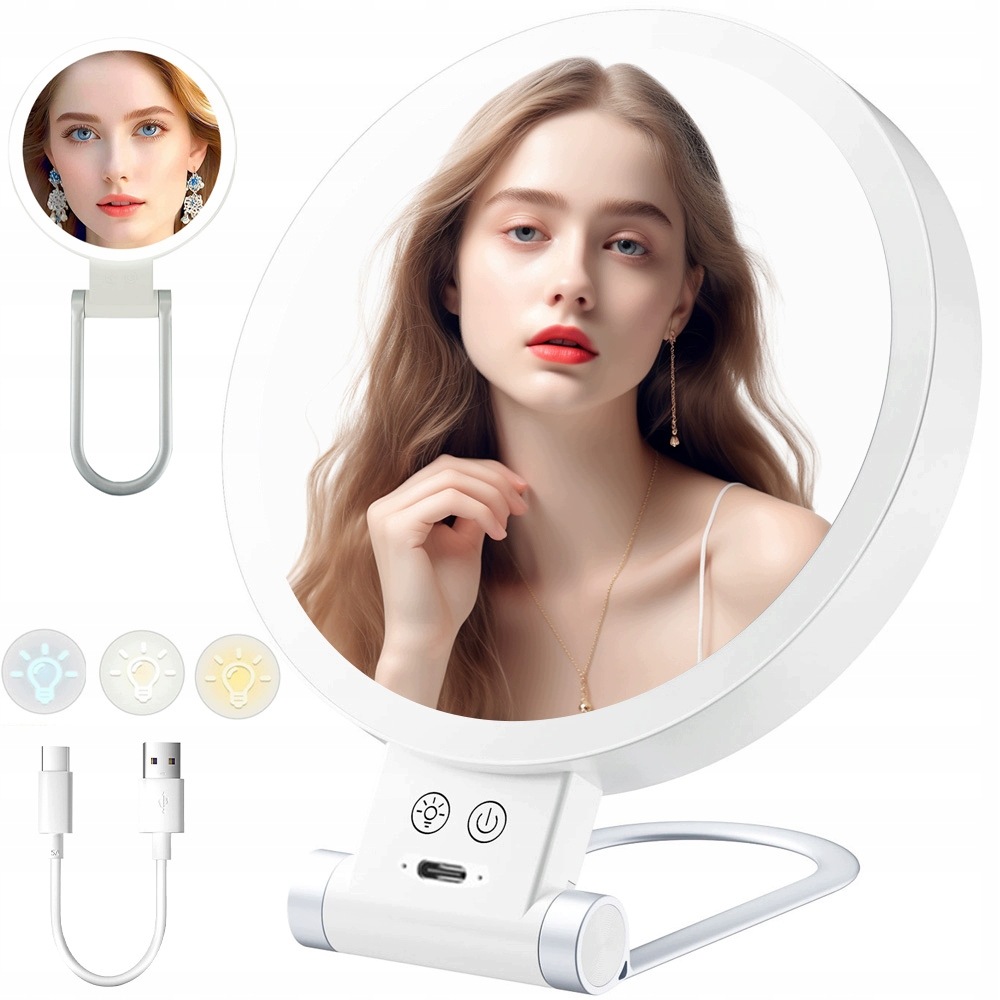 Zrcátko Na Make-up 64LED Podsvícené Kosmetické Zrcadlo Osvětlení 20X
