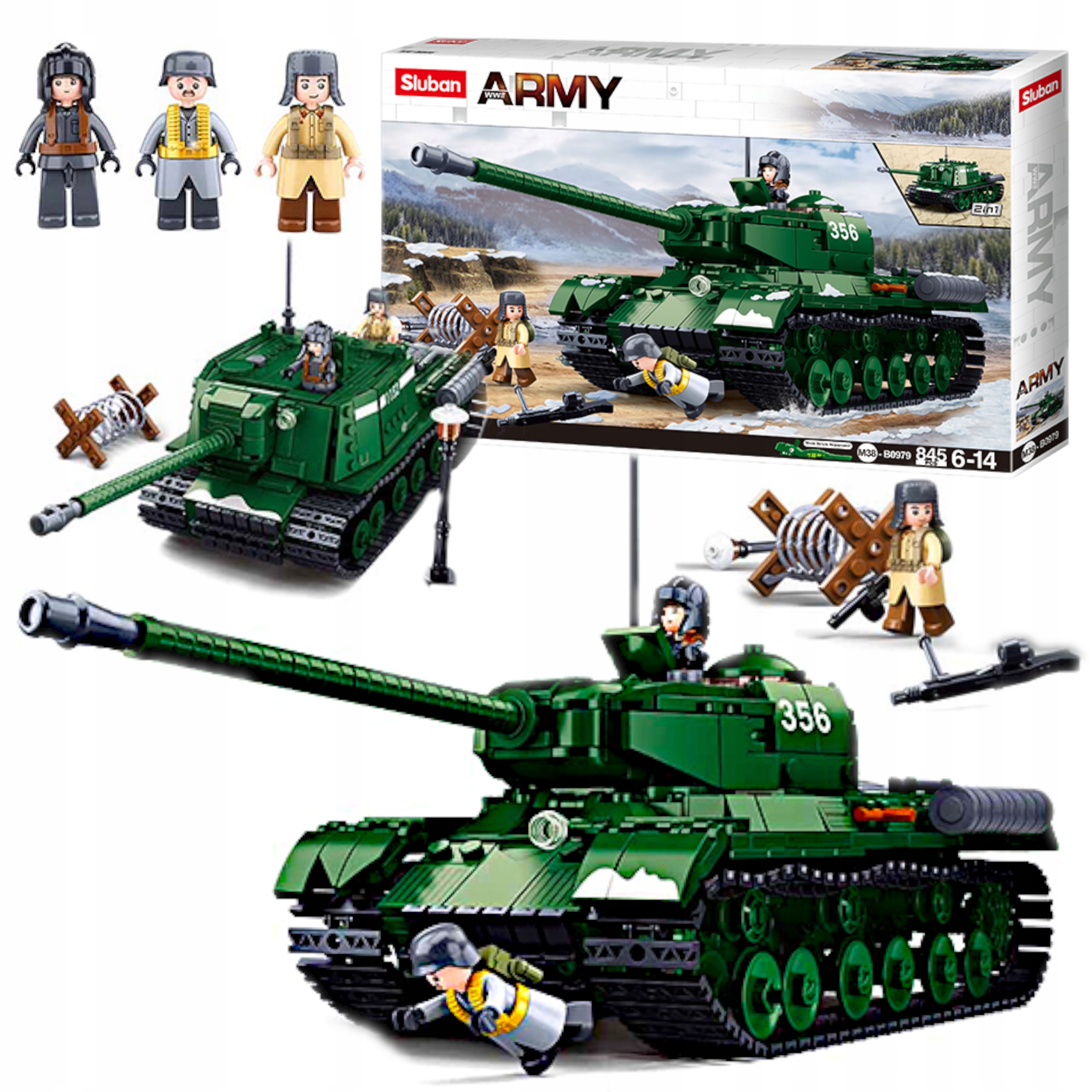 

Klocki Czołg Niszczyciel Rosyjski IS-2/SU152 Cobi