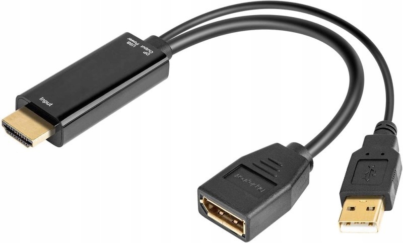 Adaptér Premiumcord Hdmi na DisplayPort s napájacím zdrojom kportad09