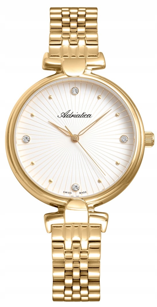 Dámské hodinky Adriatica A3530.1143Q zlaté Swiss gravírování