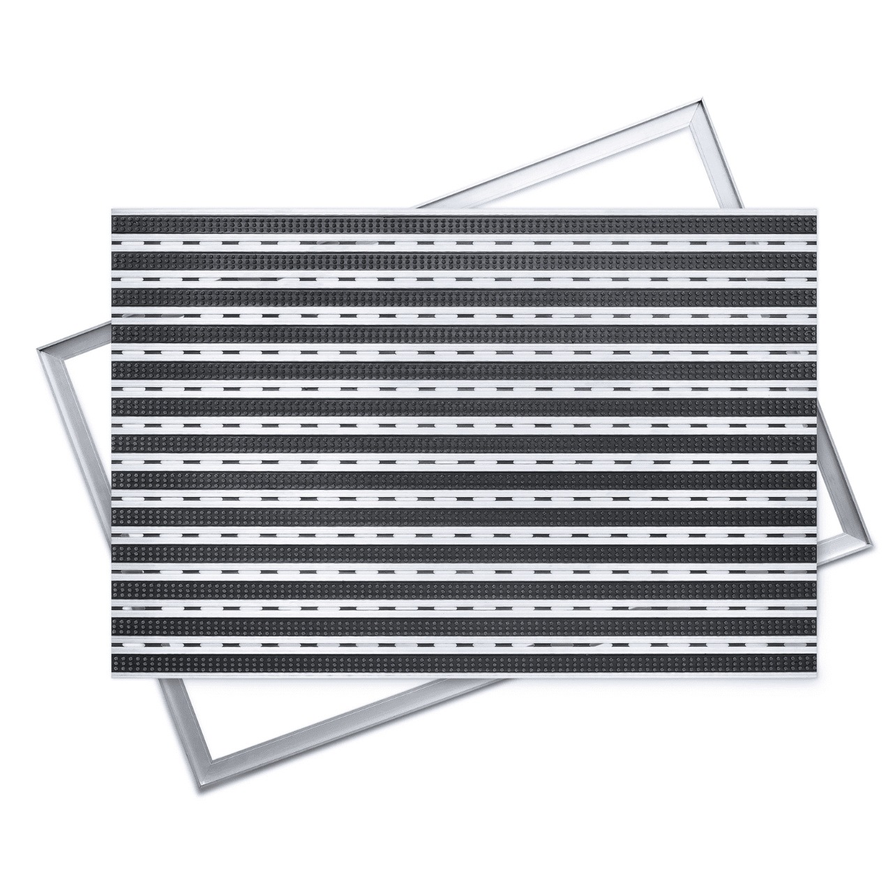 Polentex Aluminiowa Wycieraczka Szczotka Szara: 150x100, 12mm Z Ramką