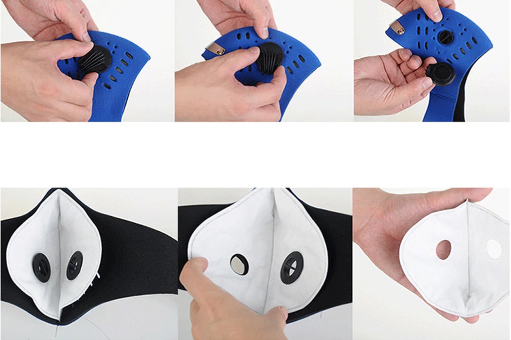 GLORSUN SPORTOWA MASKA ANTYSMOGOWA + 2 FILTRY Rodzaj wielokrotnego użytku